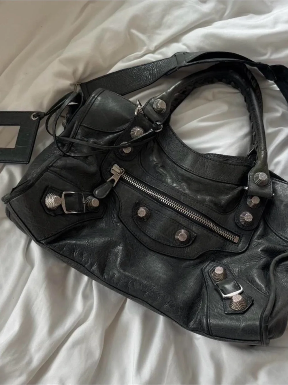 Balenciaga giant 21 anthracite grey Leather City Bag
